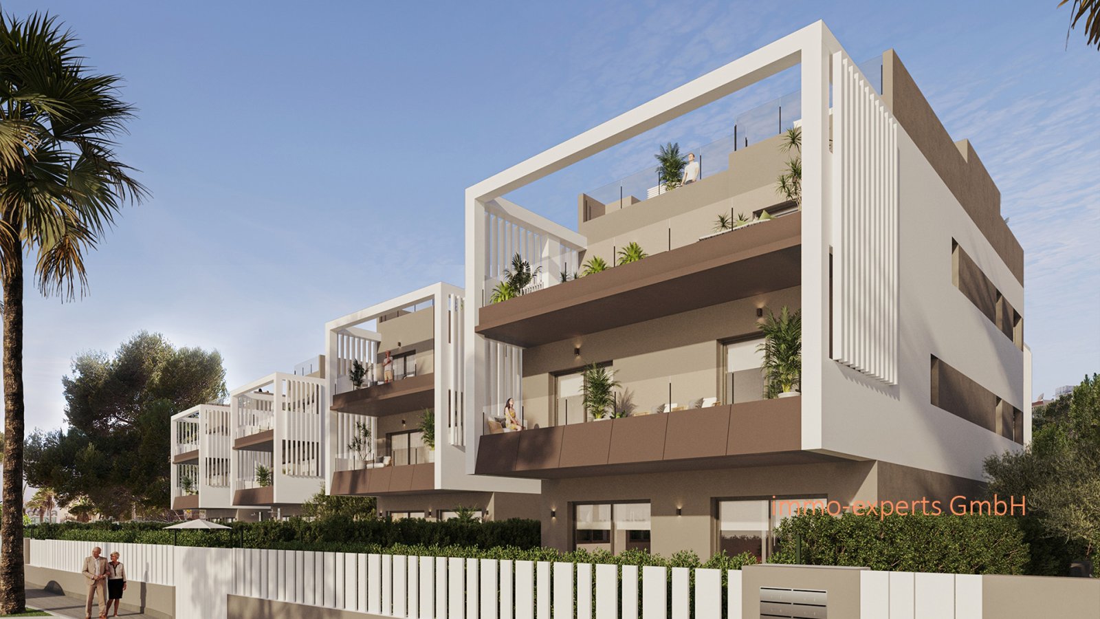 Penthouse mit 147m² Dachterrasse, nur 100m zum Meer